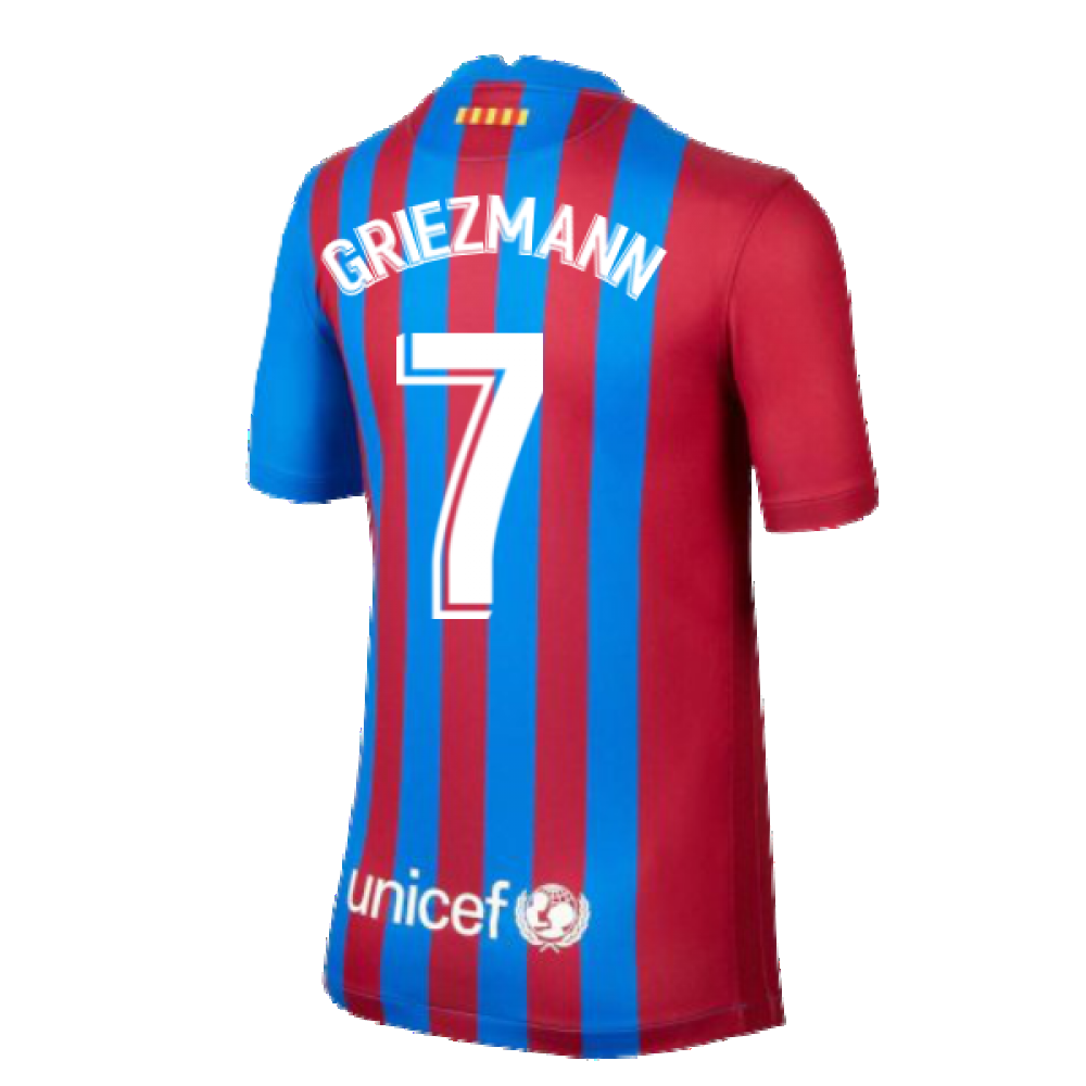 2021-2022 Barcelona Home Shirt (Kids) (GRIEZMANN 7)