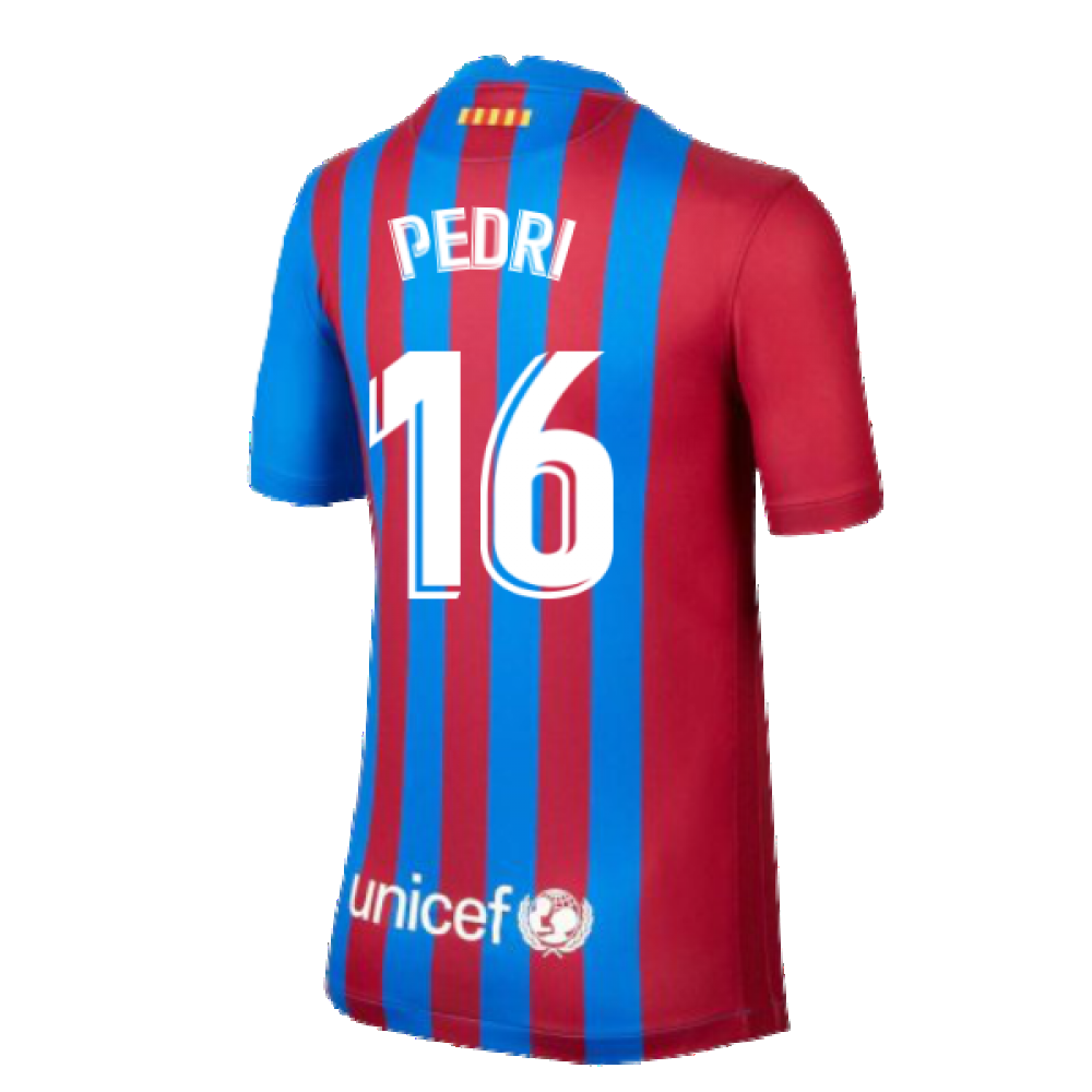 2021-2022 Barcelona Home Shirt (Kids) (PEDRI 16)