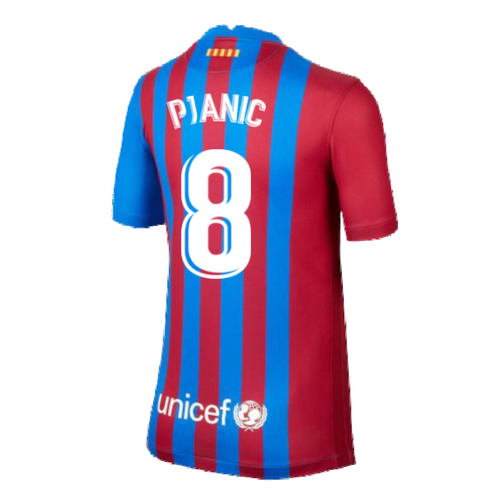 2021-2022 Barcelona Home Shirt (Kids) (PJANIC 8)