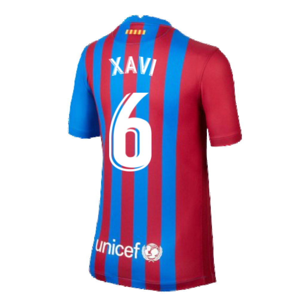 2021-2022 Barcelona Home Shirt (Kids) (XAVI 6)