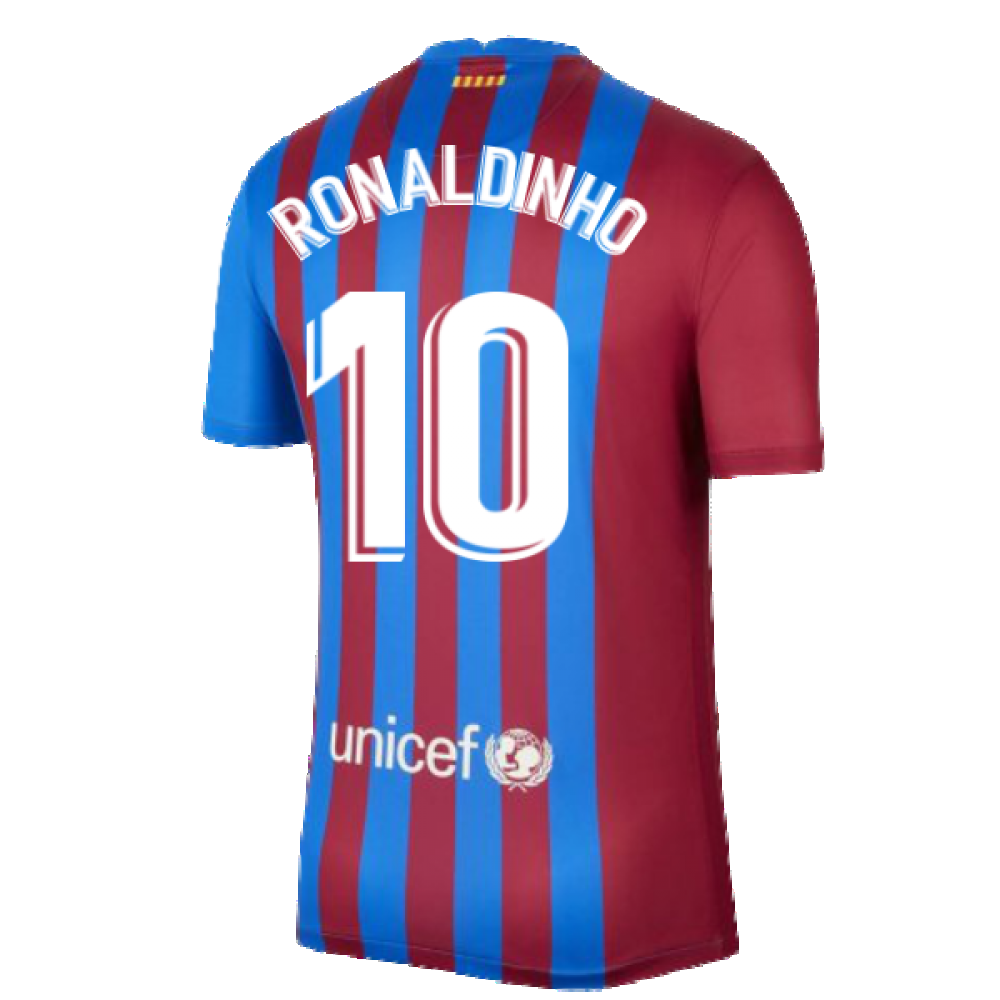 2021-2022 Barcelona Home Shirt (RONALDINHO 10)