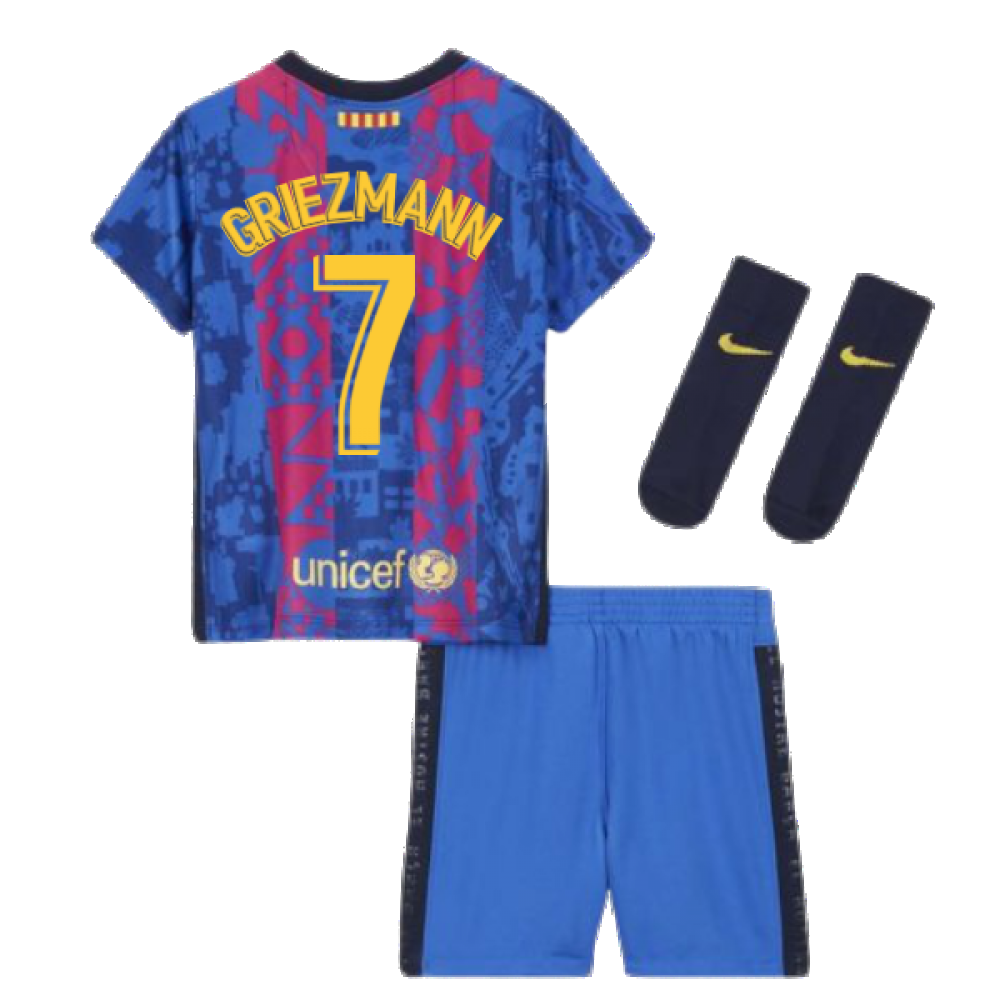 2021-2022 Barcelona Infants 3rd Kit (GRIEZMANN 7)