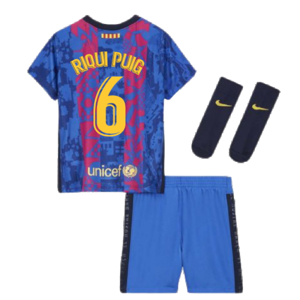 2021-2022 Barcelona Infants 3rd Kit (RIQUI PUIG 6)