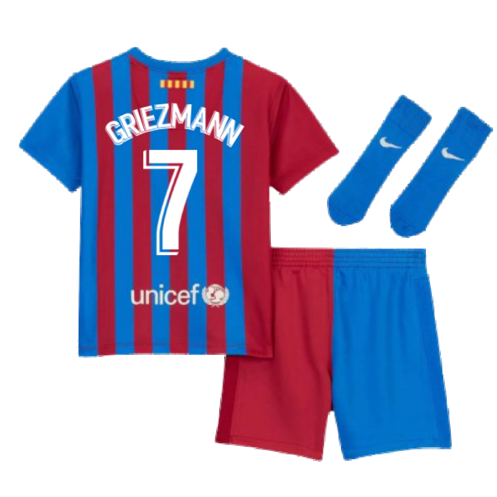 2021-2022 Barcelona Infants Home Kit (GRIEZMANN 7)