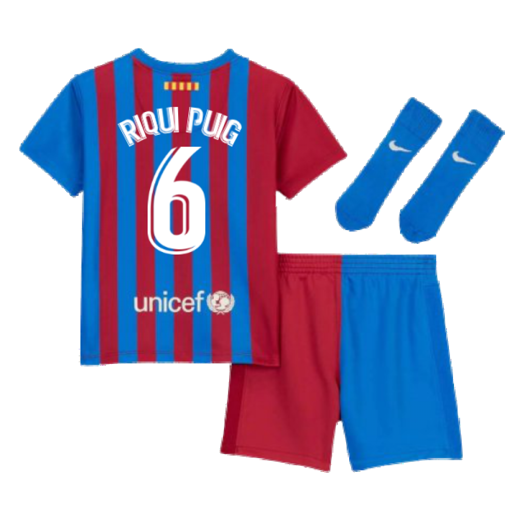 2021-2022 Barcelona Infants Home Kit (RIQUI PUIG 6)