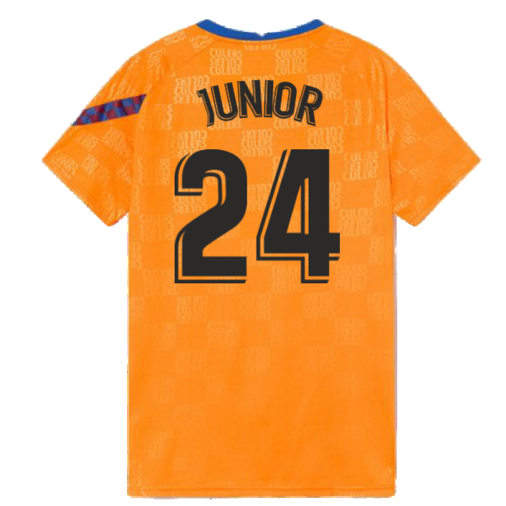 2021-2022 Barcelona Pre-Match Jersey (Orange) (JUNIOR 24)