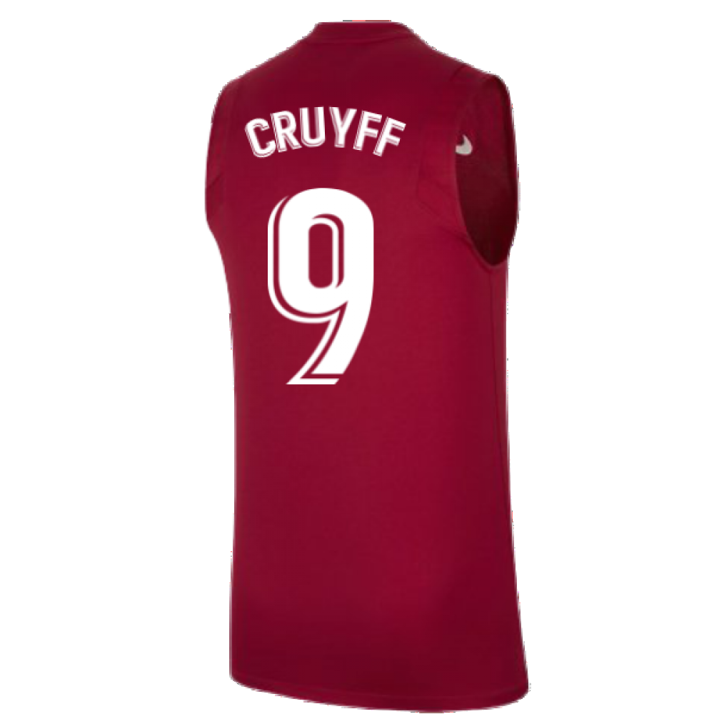 2021-2022 Barcelona Sleeveless Top (Red) (CRUYFF 9)