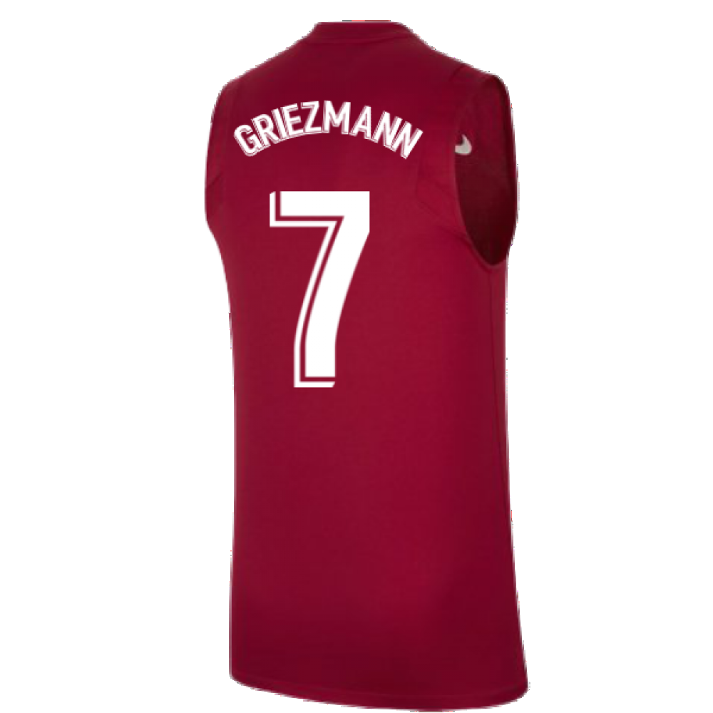 2021-2022 Barcelona Sleeveless Top (Red) (GRIEZMANN 7)