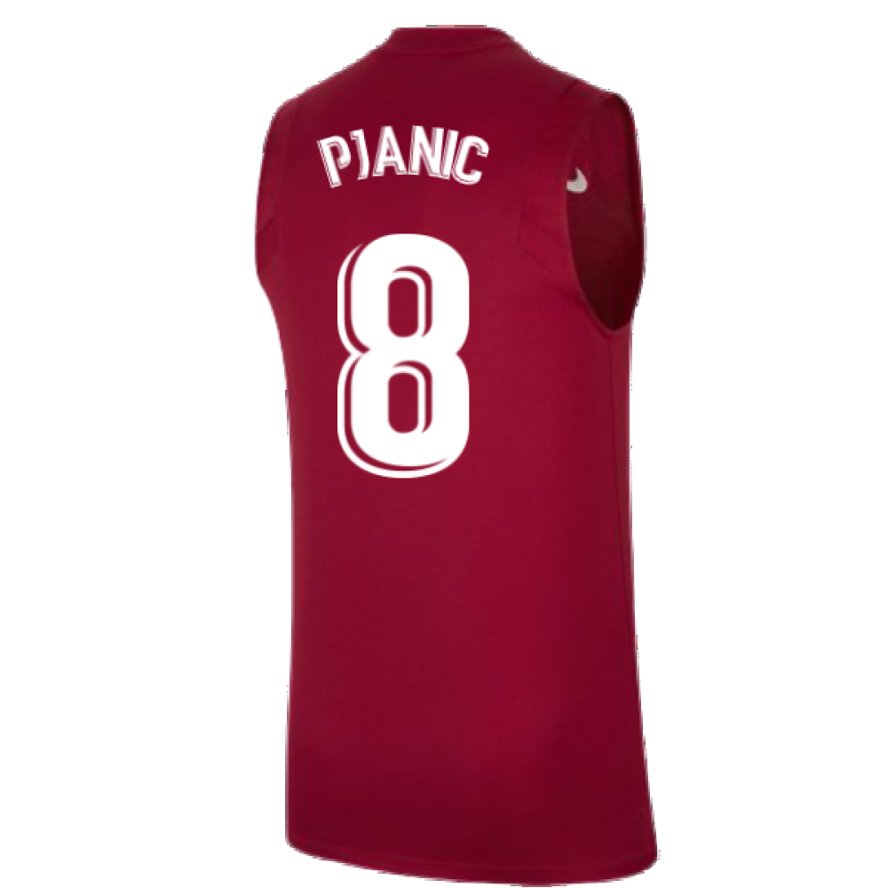 2021-2022 Barcelona Sleeveless Top (Red) (PJANIC 8)