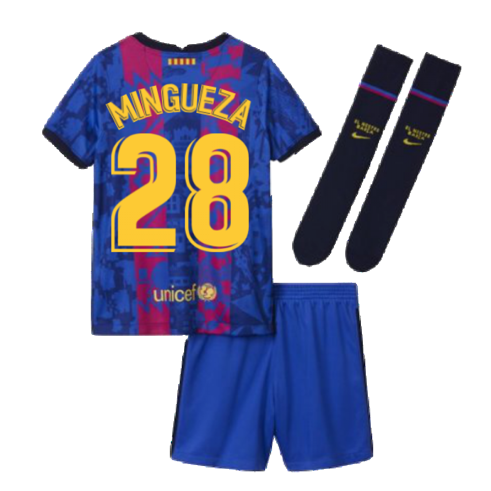 2021-2022 Barcelona Third Mini Kit (MINGUEZA 28)