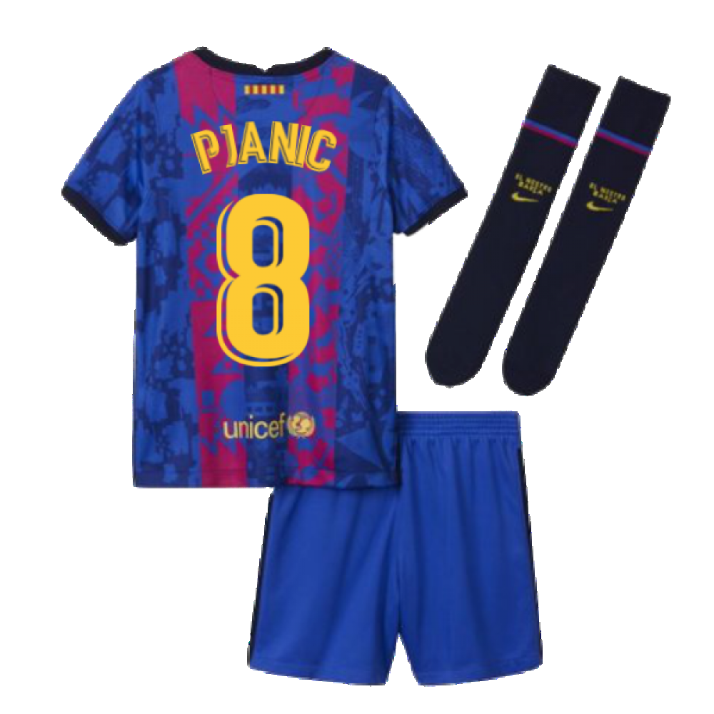 2021-2022 Barcelona Third Mini Kit (PJANIC 8)