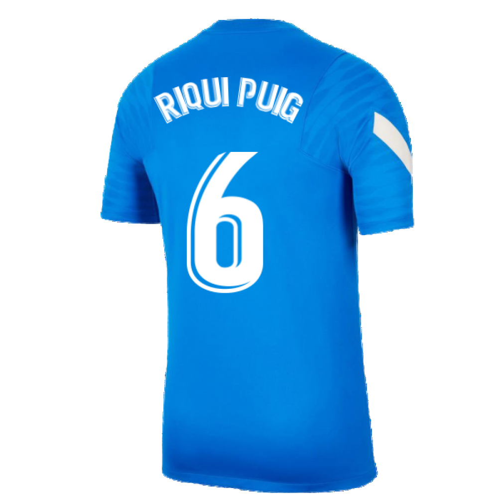 2021-2022 Barcelona Training Shirt (Blue) (RIQUI PUIG 6)