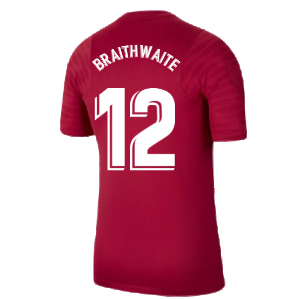 2021-2022 Barcelona Training Shirt (Noble Red) (BRAITHWAITE 12)