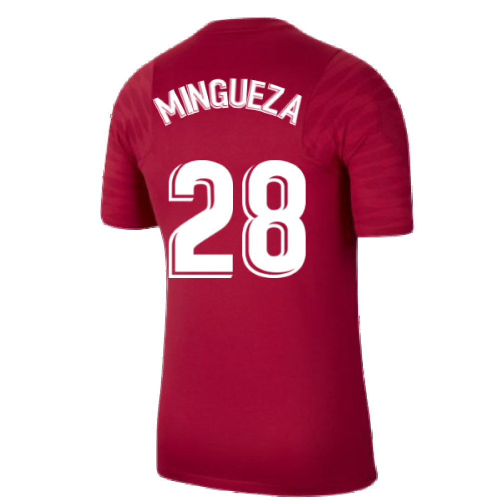 2021-2022 Barcelona Training Shirt (Noble Red) (MINGUEZA 28)