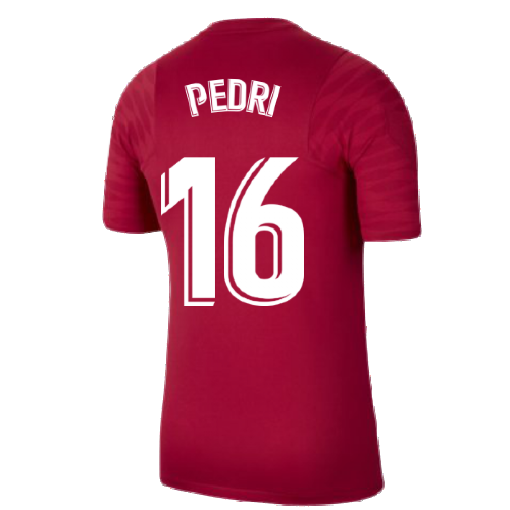 2021-2022 Barcelona Training Shirt (Noble Red) (PEDRI 16)