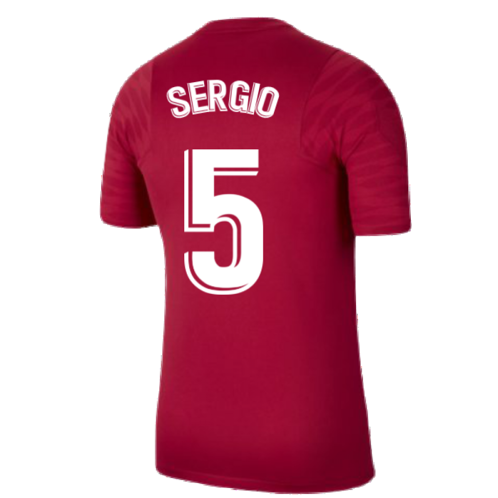 2021-2022 Barcelona Training Shirt (Noble Red) (SERGIO 5)