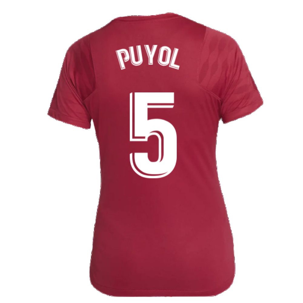 2021-2022 Barcelona Training Shirt (Noble Red) - Womens (PUYOL 5)