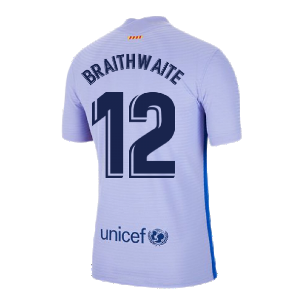 2021-2022 Barcelona Vapor Away Shirt (BRAITHWAITE 12)