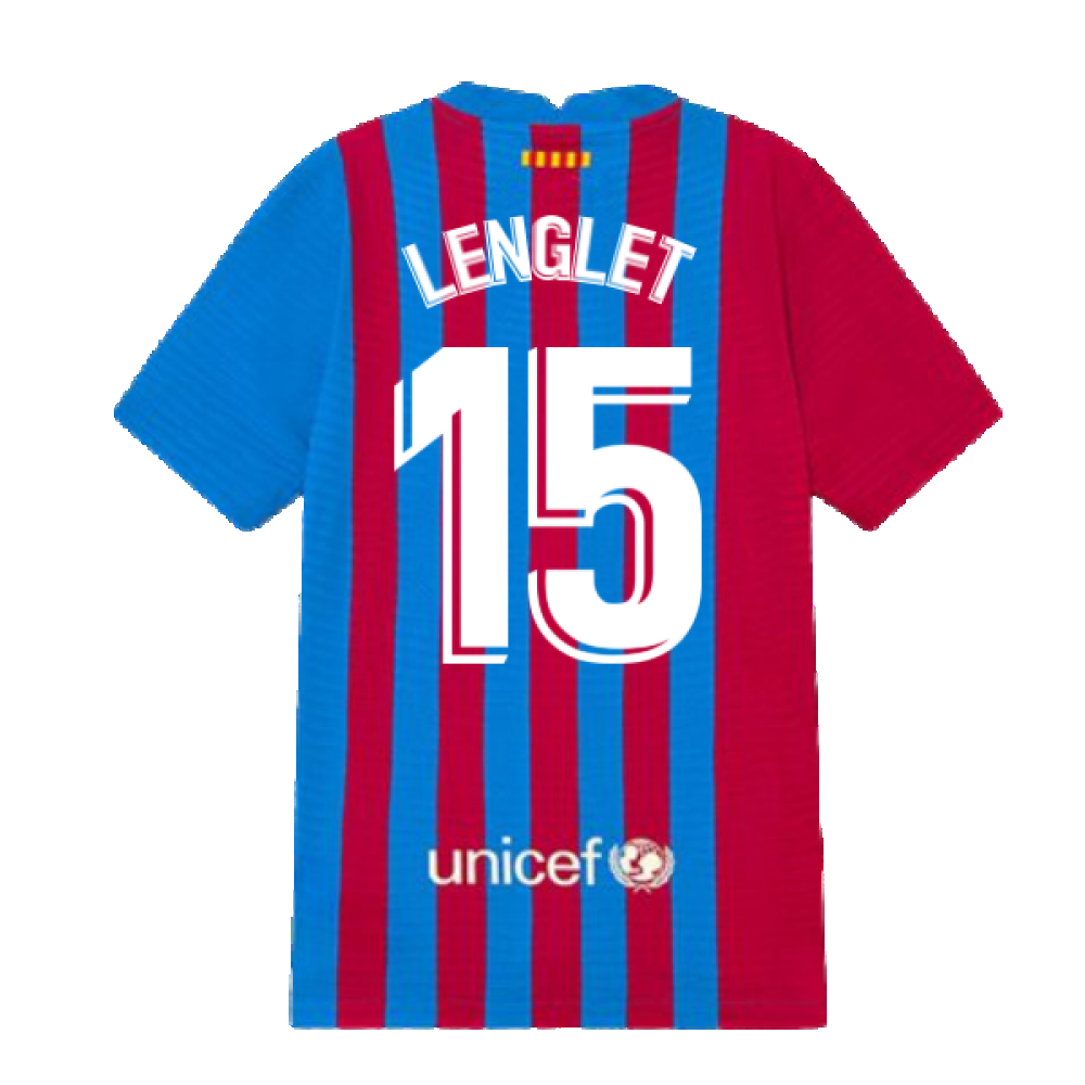 2021-2022 Barcelona Vapor Match Home Shirt (Kids) (LENGLET 15)