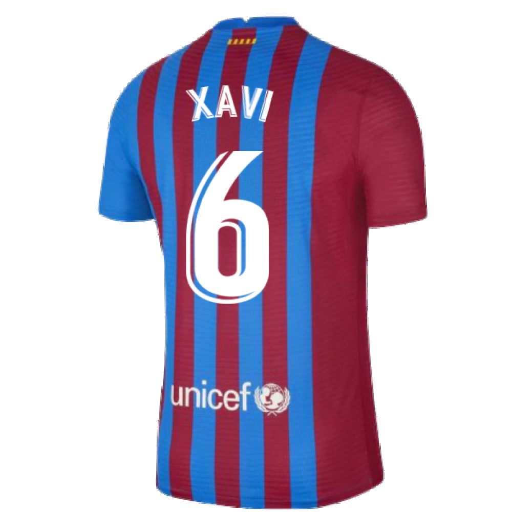 2021-2022 Barcelona Vapor Match Home Shirt (XAVI 6)