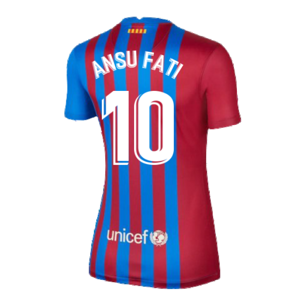 2021-2022 Barcelona Womens Home Shirt (ANSU FATI 10)