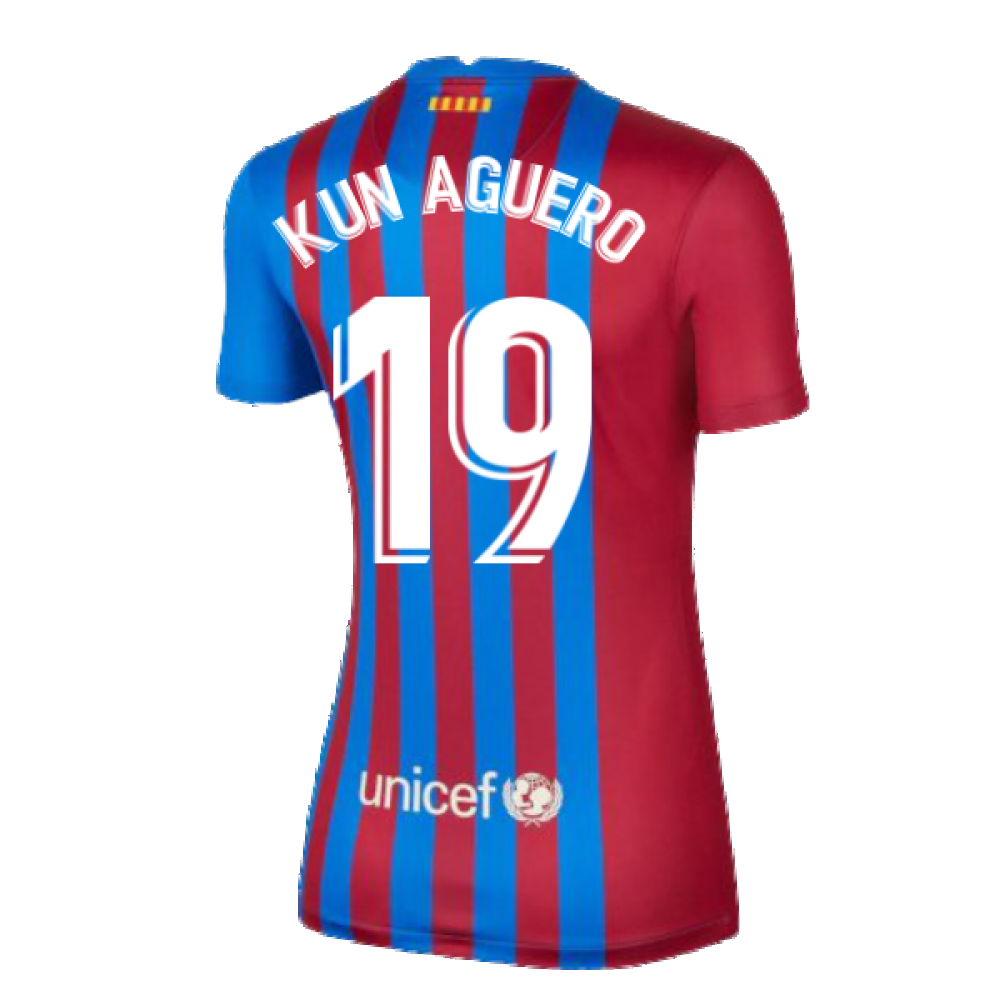 2021-2022 Barcelona Womens Home Shirt (KUN AGUERO 19)