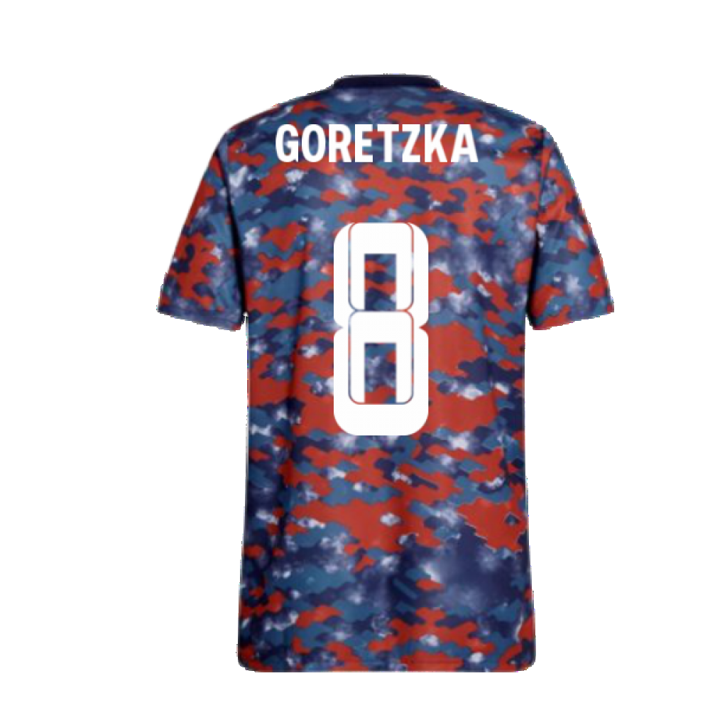 2021-2022 Bayern Munich Pre-Match Jersey (Dark Marine) - Kids (GORETZKA 8)