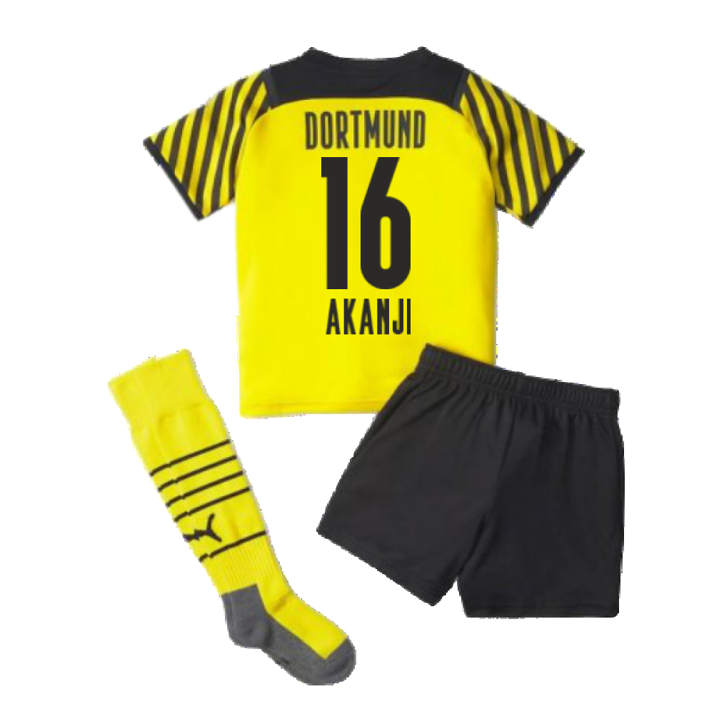 2021-2022 Borussia Dortmund Home Mini Kit (AKANJI 16)