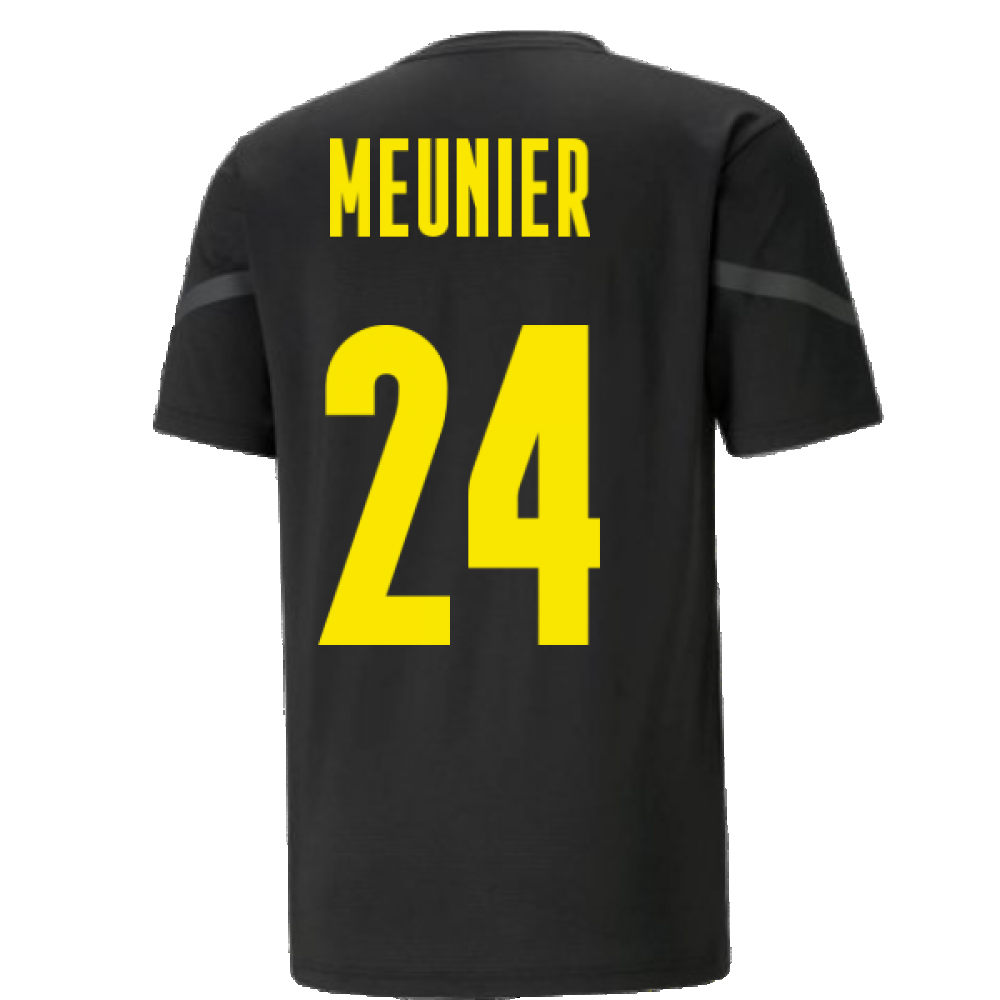 2021-2022 Borussia Dortmund Pre Match Shirt (Black) - Kids (MEUNIER 24)