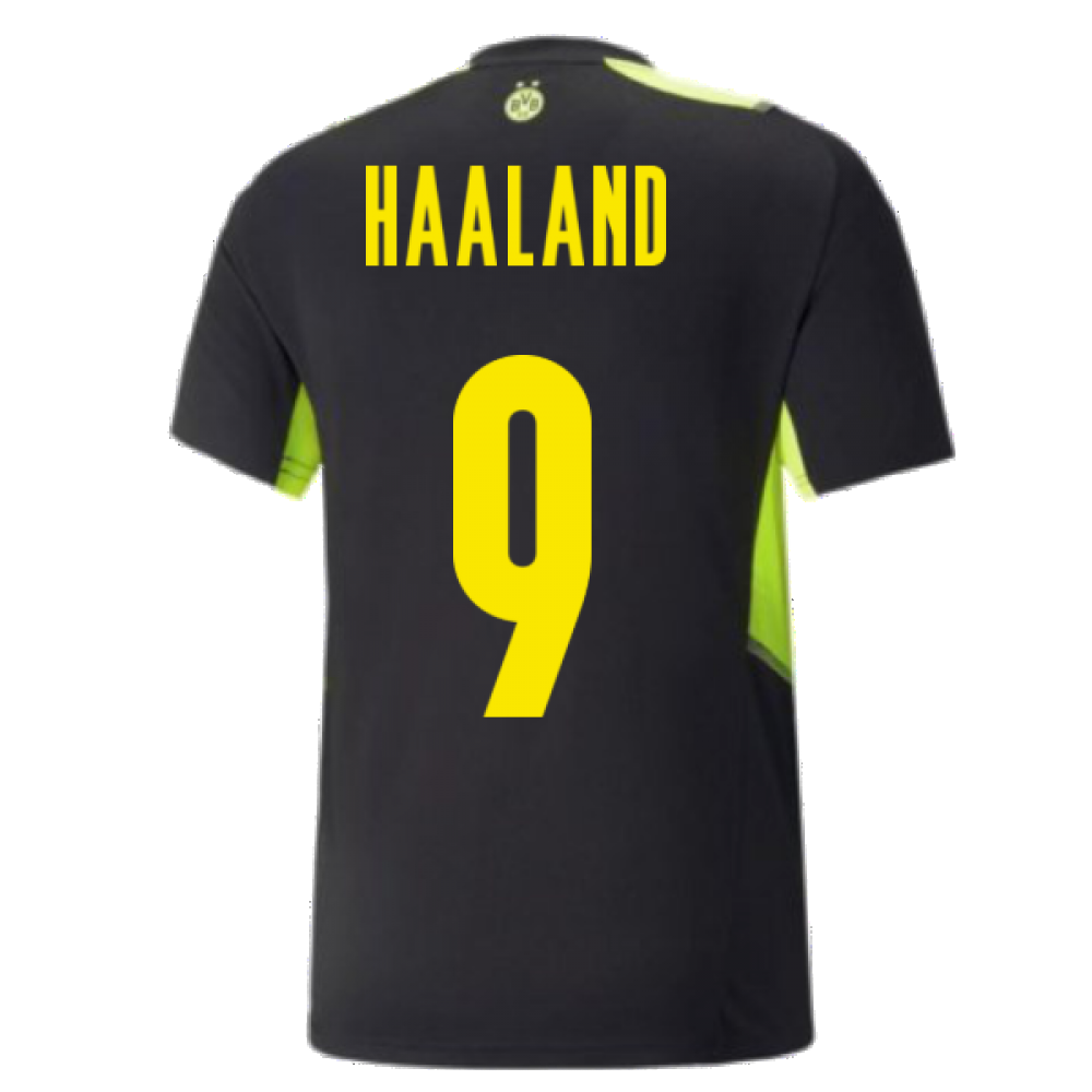 2021-2022 Borussia Dortmund Training Jersey (Black) (HAALAND 9)