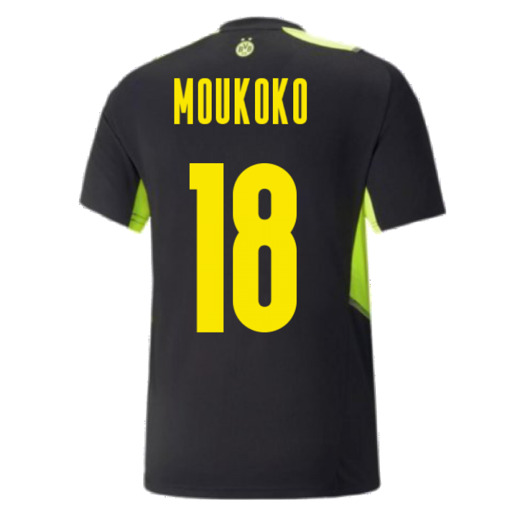 2021-2022 Borussia Dortmund Training Jersey (Black) (MOUKOKO 18)