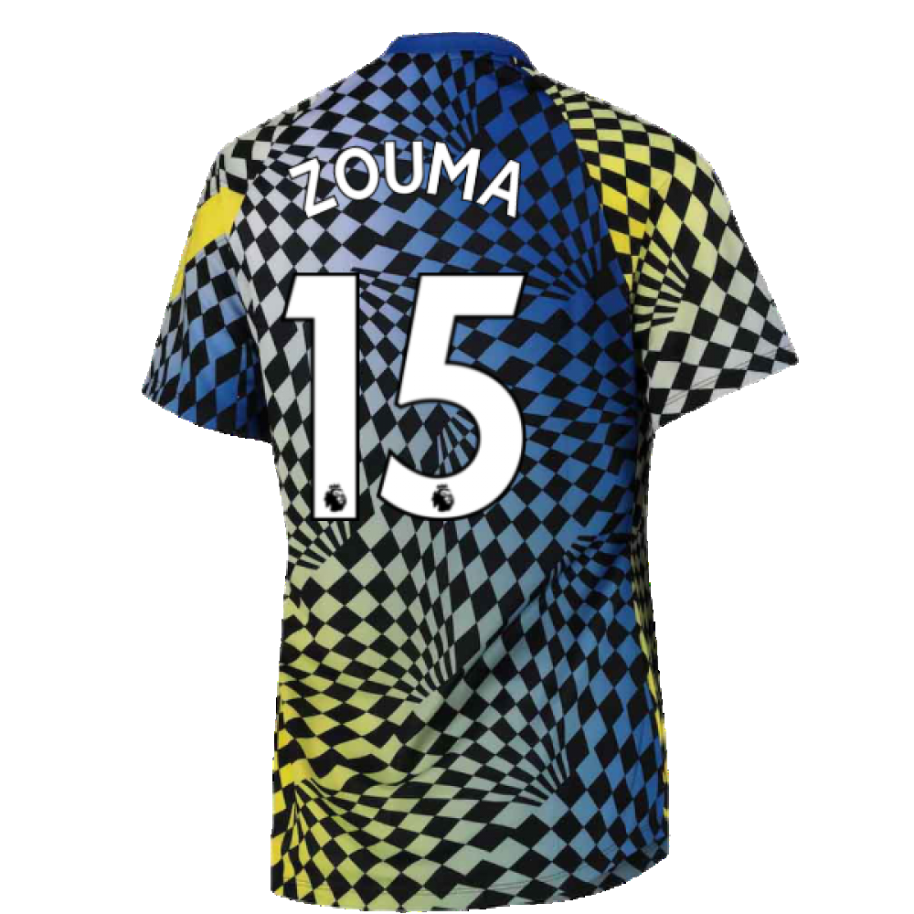 2021-2022 Chelsea Dry Pre-Match Training Shirt (Blue) (ZOUMA 15)