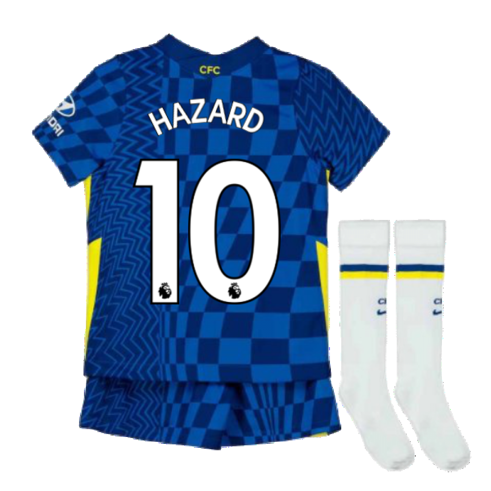 2021-2022 Chelsea Little Boys Home Mini Kit (HAZARD 10)