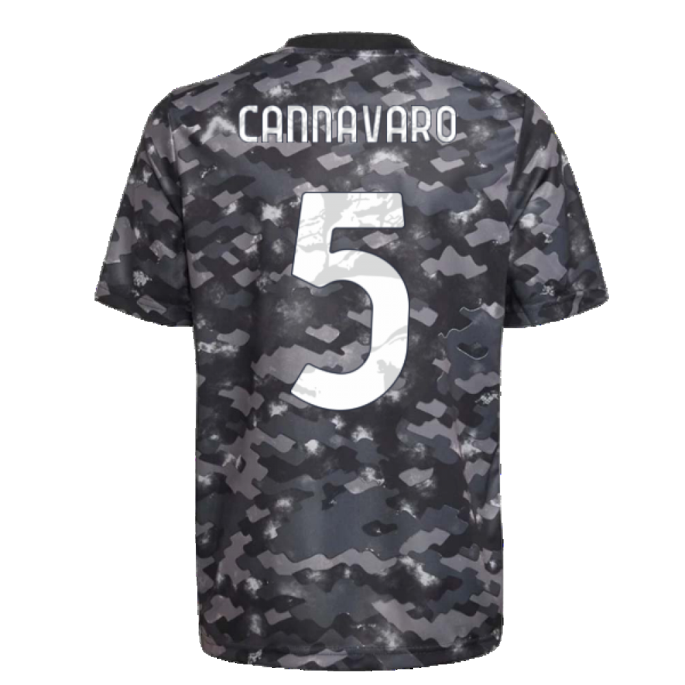 2021-2022 Juventus Pre-Match Training Shirt (Grey) (CANNAVARO 5)