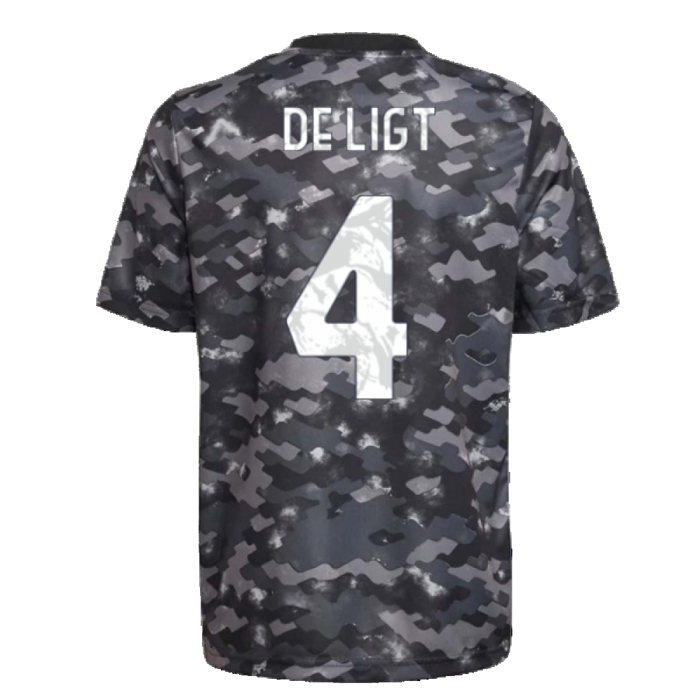 2021-2022 Juventus Pre-Match Training Shirt (Grey) (DE LIGT 4)