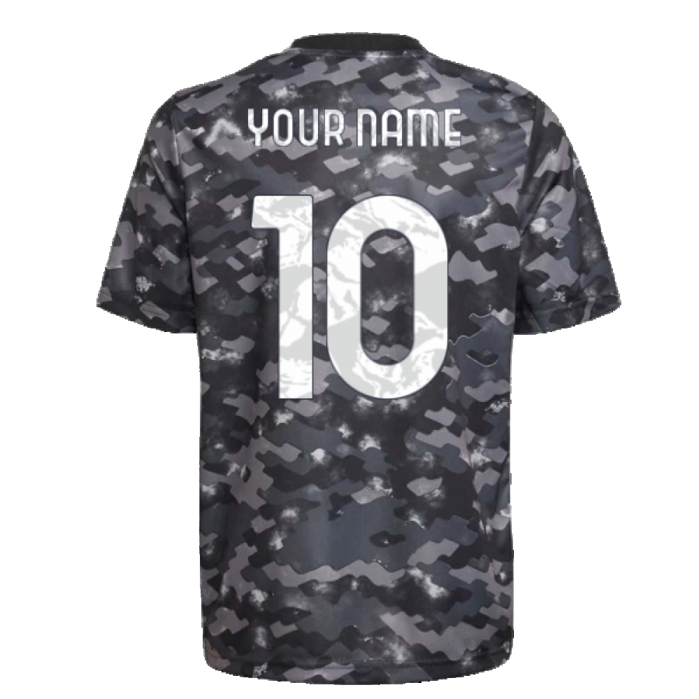 2021-2022 Juventus Pre-Match Training Shirt (Grey) (Your Name)