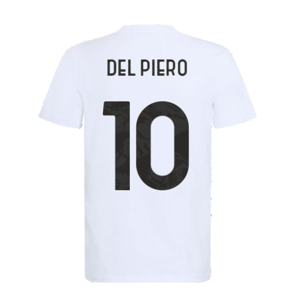 2021-2022 Juventus Training T-Shirt (White) (DEL PIERO 10)