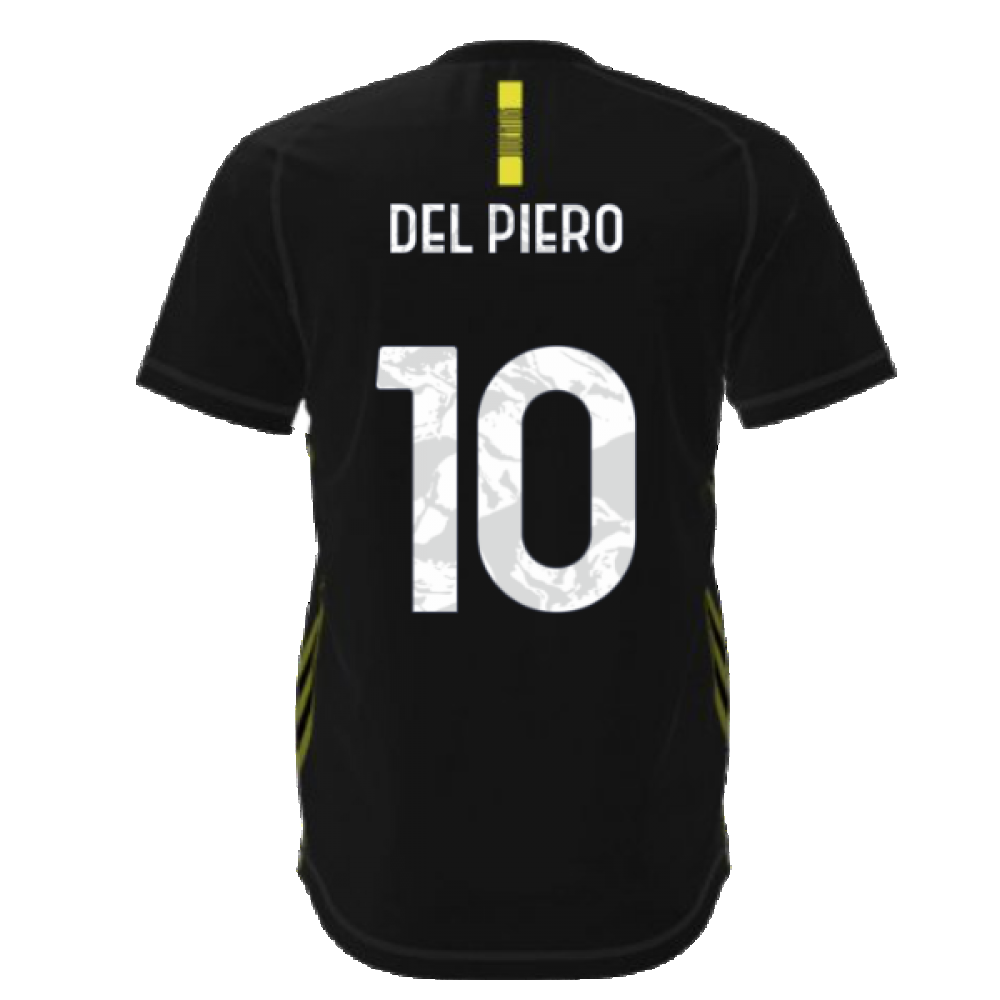 2021-2022 Juventus Travel Tee (Black) (DEL PIERO 10)