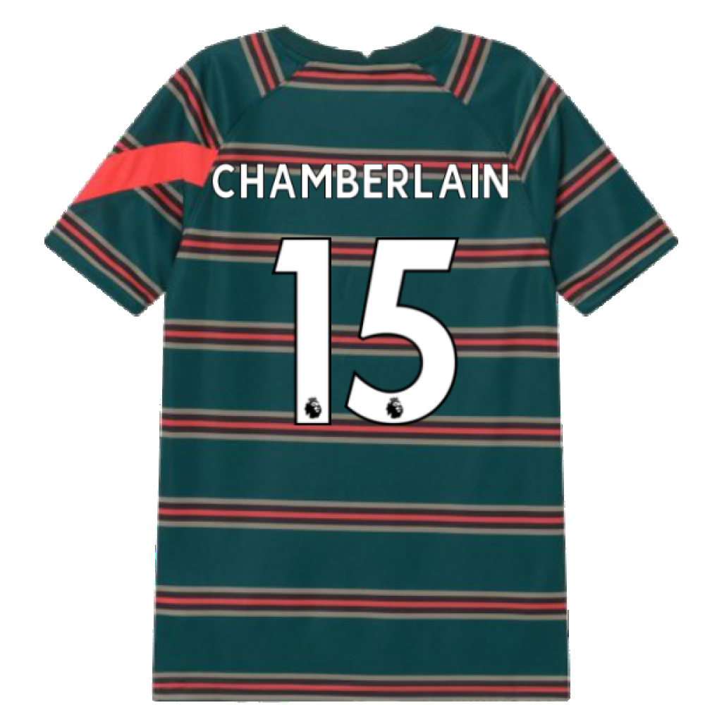 2021-2022 Liverpool Pre-Match Football Top (Atomic Teal) - Kids (CHAMBERLAIN 15)