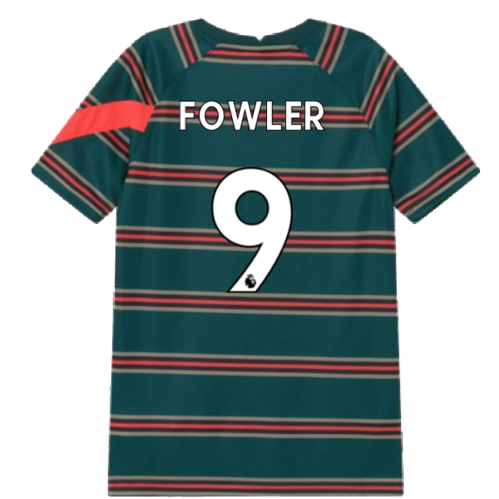 2021-2022 Liverpool Pre-Match Football Top (Atomic Teal) - Kids (FOWLER 9)