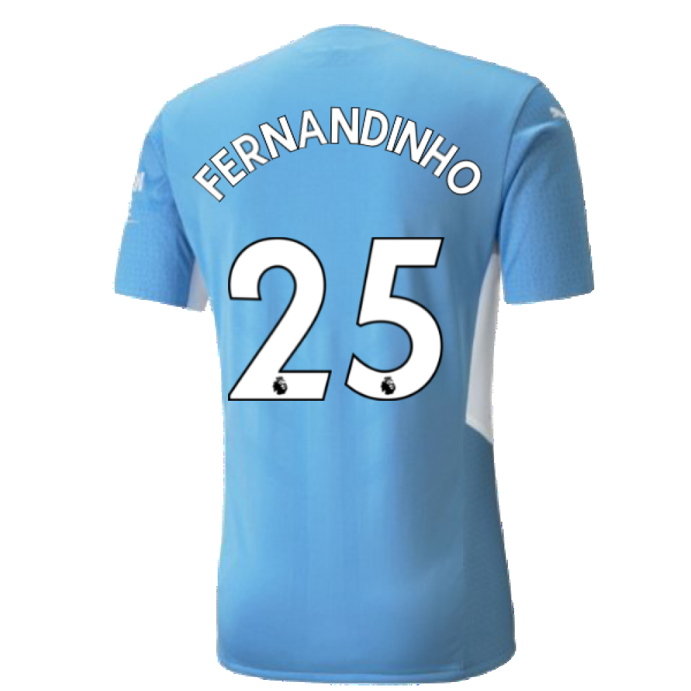 2021-2022 Man City Authentic Home Shirt (FERNANDINHO 25)