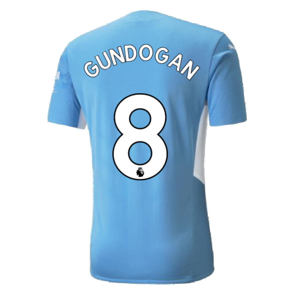 2021-2022 Man City Authentic Home Shirt (GUNDOGAN 8)