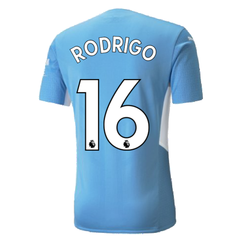 2021-2022 Man City Authentic Home Shirt (RODRIGO 16)