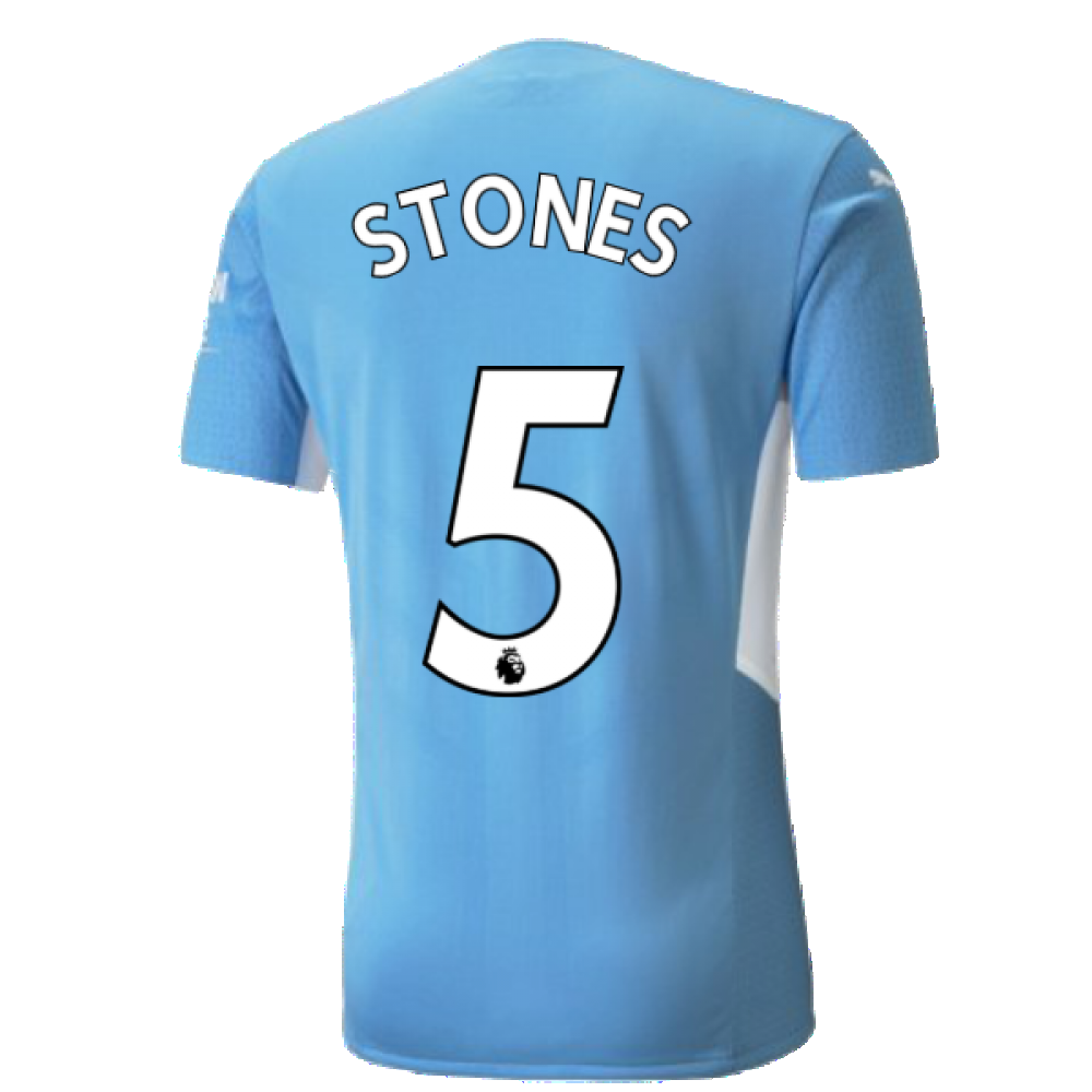 2021-2022 Man City Authentic Home Shirt (STONES 5)