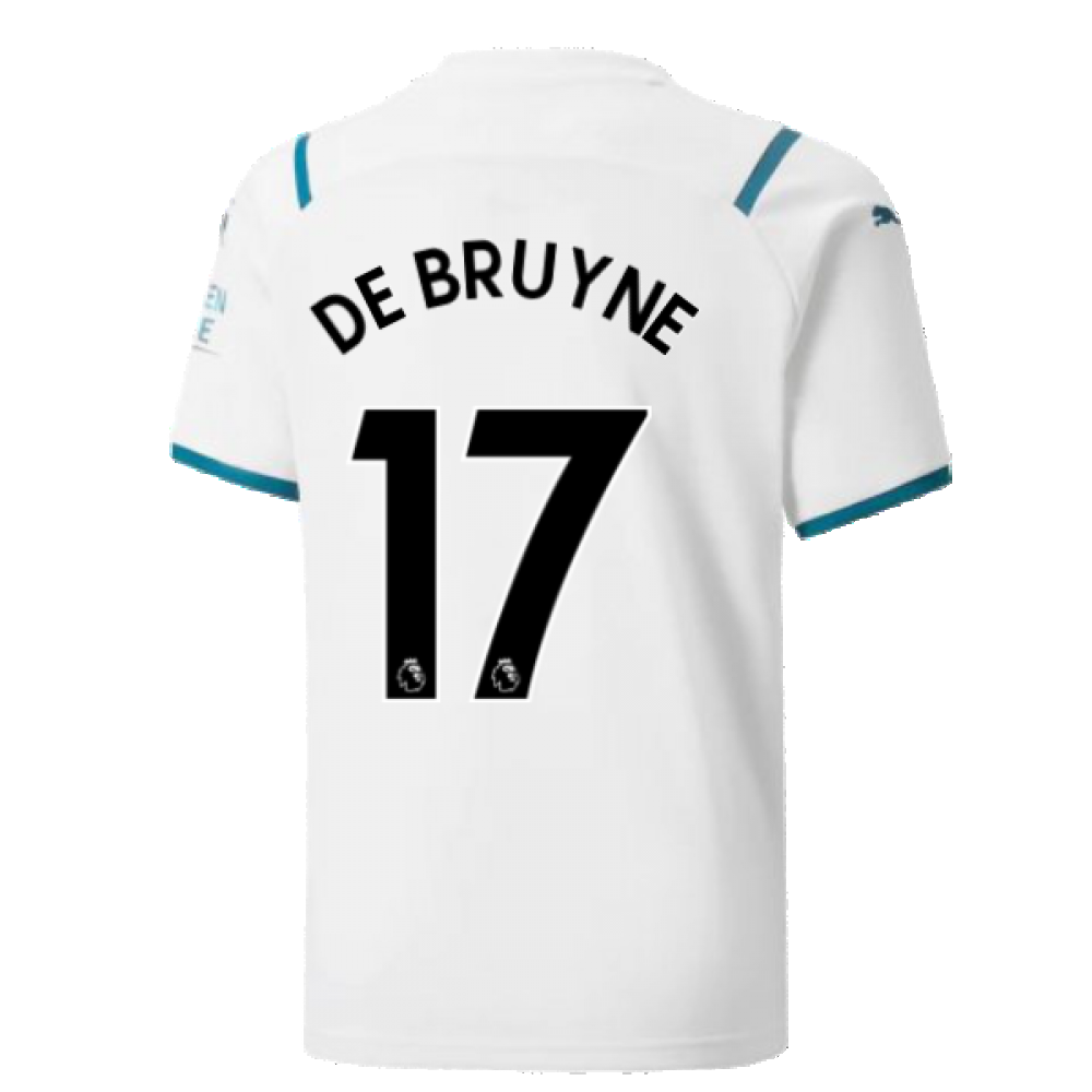 2021-2022 Man City Away Shirt (Kids) (DE BRUYNE 17)