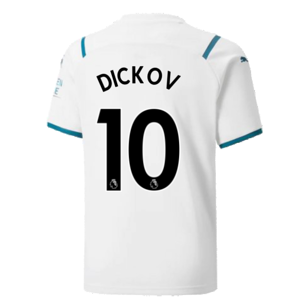 2021-2022 Man City Away Shirt (Kids) (DICKOV 10)