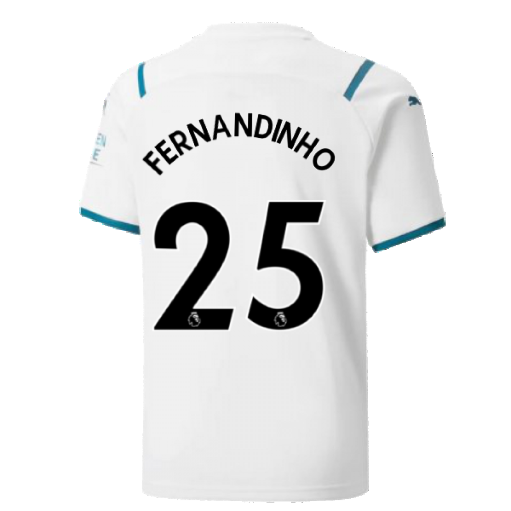 2021-2022 Man City Away Shirt (Kids) (FERNANDINHO 25)