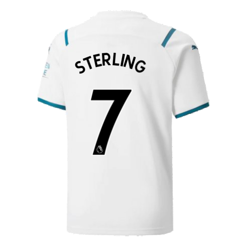 2021-2022 Man City Away Shirt (Kids) (STERLING 7)