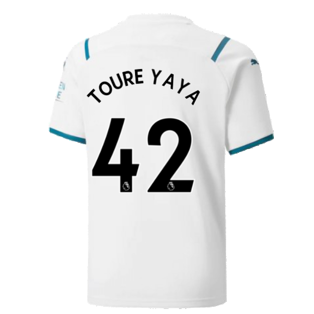 2021-2022 Man City Away Shirt (Kids) (TOURE YAYA 42)