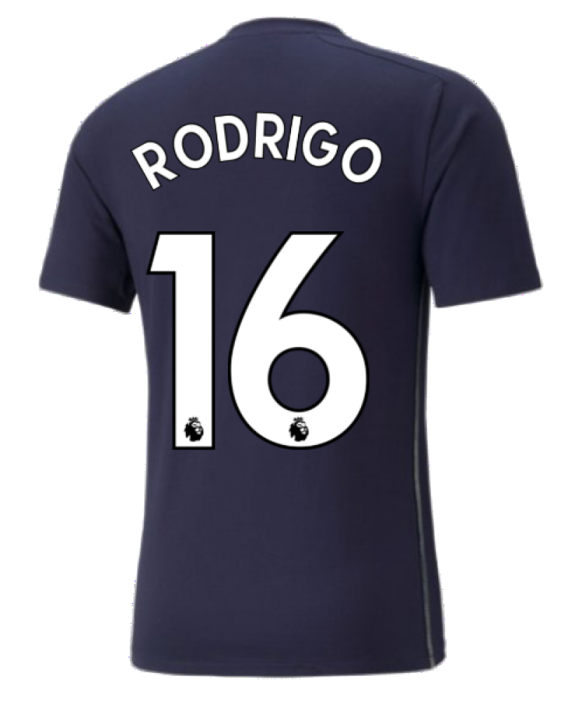 2021-2022 Man City Casuals Tee (Peacot) (RODRIGO 16)